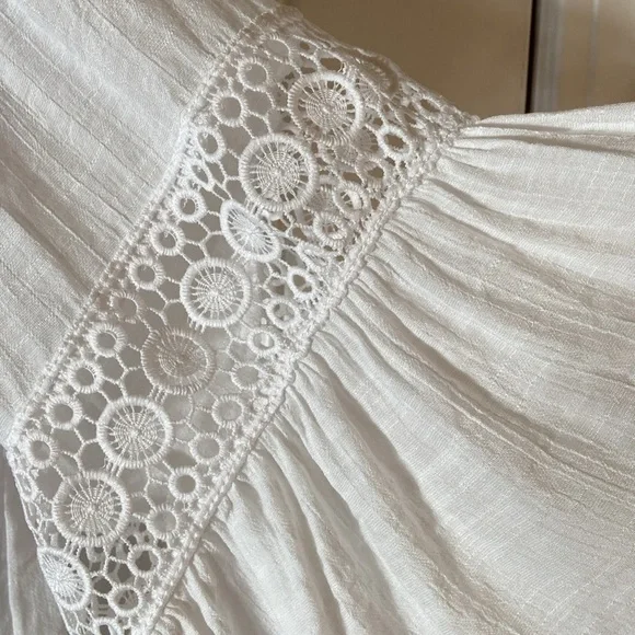 J/M Sportswear by Cato, Boho Top, White, Medium, NWT - Picture 4 of 9